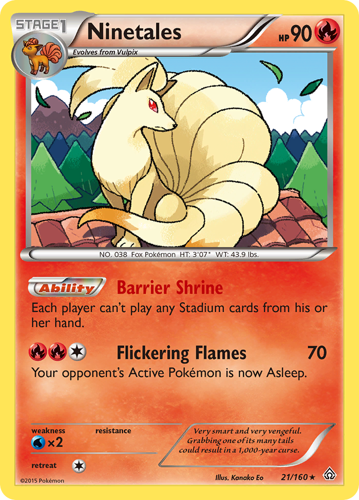 Ninetales (21/160) - Primal Clash Pokémon Card