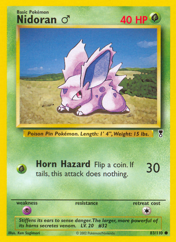 Nidoran ♂ (83/110) - Legendary Collection Pokémon Card