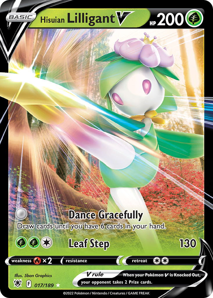 Hisuian Lilligant V (17/189) - Astral Radiance Pokémon Card