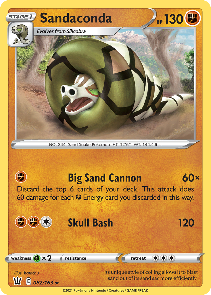 Sandaconda (82/163) - Battle Styles Pokémon Card