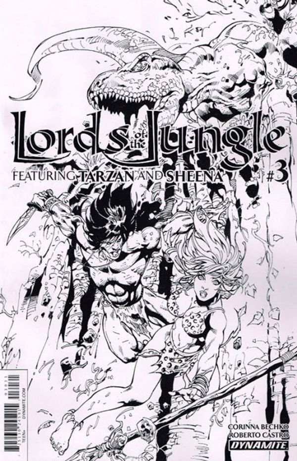Lords of the Jungle #3 (Cover C 10 Copy Castro B&w Inc)