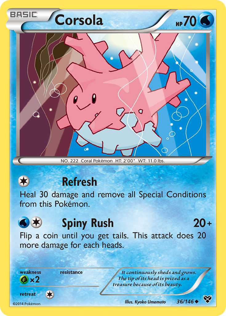 Corsola (36/146) - XY Pokémon Card