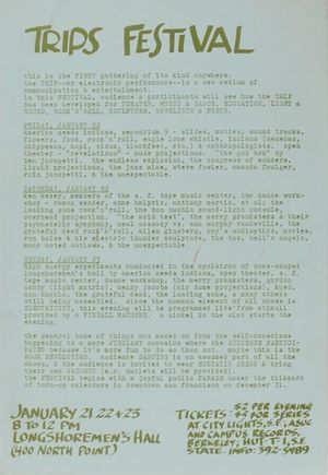 Trips Festival Longshoreman's Hall 1966