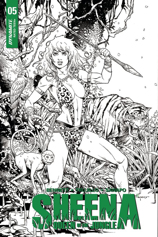 Sheena Queen of the Jungle #5 (Cover E 10 Copy Thibert B&w In)