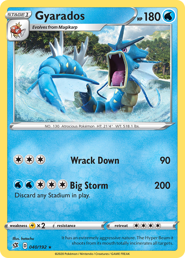 Gyarados (40/192) - Rebel Clash Pokémon Card