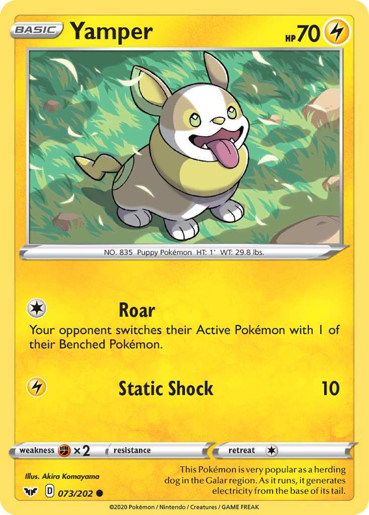 Yamper Pokémon Card