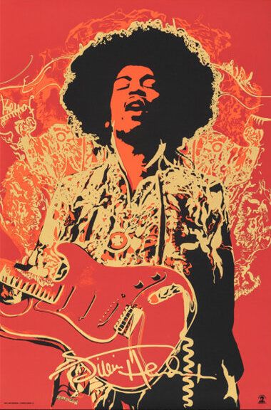 Jimi Hendrix Giclee Print 2015 ORANGE Concert Poster