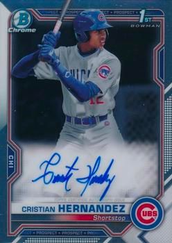 Cristian Hernandez 2021 Bowman Chrome - Prospect Autographs Baseball #CPA-CH Sports Card