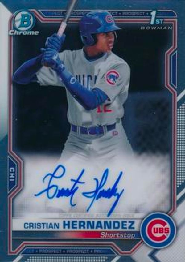 Cristian Hernandez 2021 Bowman Chrome - Prospect Autographs Baseball #CPA-CH