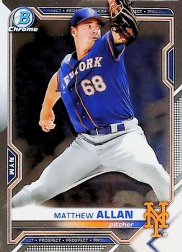 Matthew Allan 2021 Bowman Chrome - Prospects Baseball #BCP-211