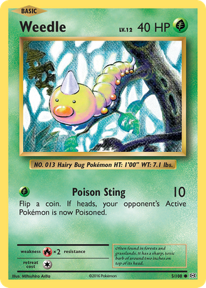 Weedle (5/108) - Evolutions (Reverse Holo)