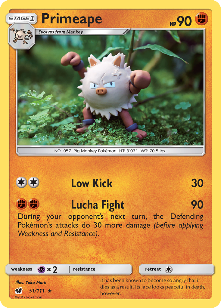 Primeape (51/111) - Crimson Invasion Pokémon Card