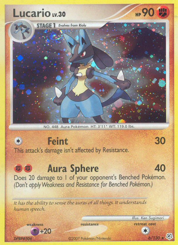 Lucario (6/130) - Diamond & Pearl Pokémon Card