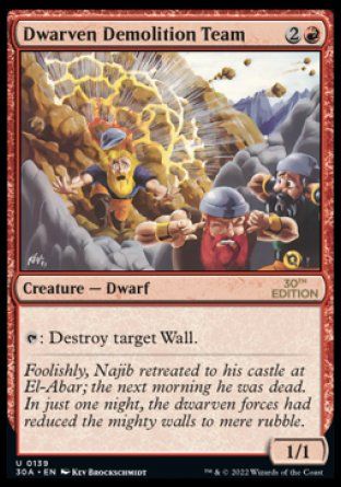 Dwarven Demolition Team (Magic 30th Anniversary Edition) Trading Card