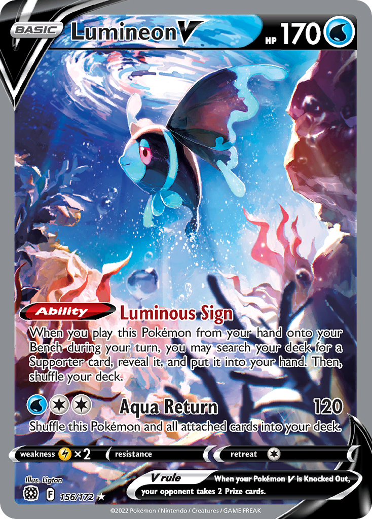 Lumineon V (156/172) - Brilliant Stars Pokémon Card