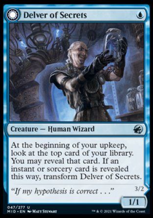 Delver of Secrets (Innistrad: Midnight Hunt) Trading Card