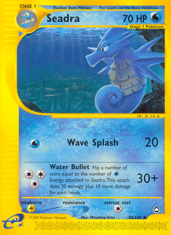 Seadra (58/147) - Aquapolis Pokémon Card