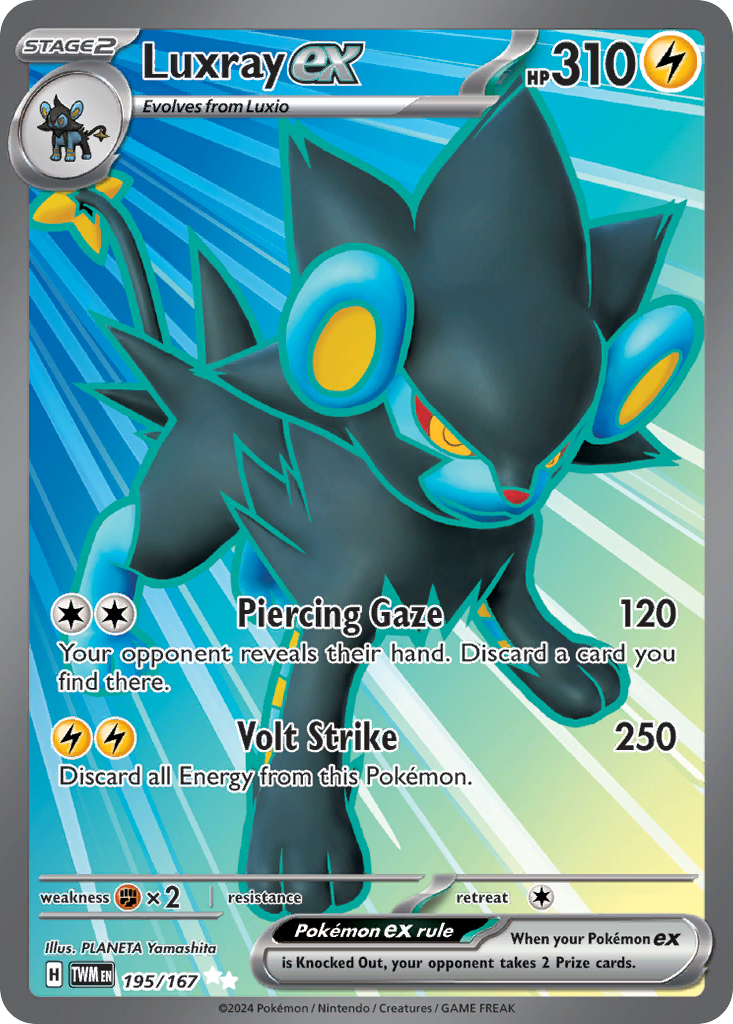 Luxray ex (195/167) - Twilight Masquerade Pokémon Card