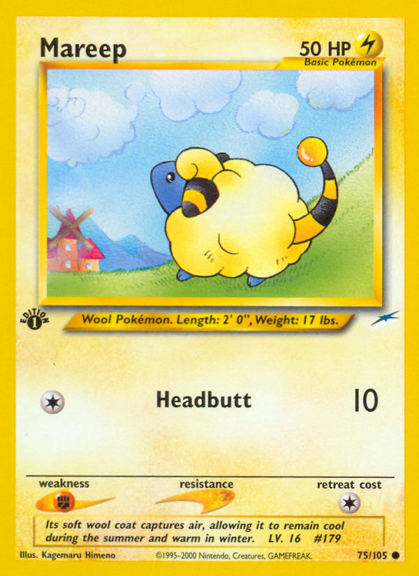 Mareep (75/105) - Neo Destiny Pokémon Card