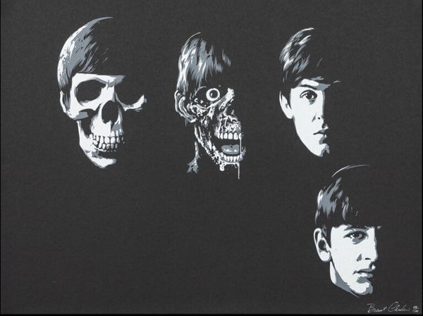 The Zombie Beatles Print