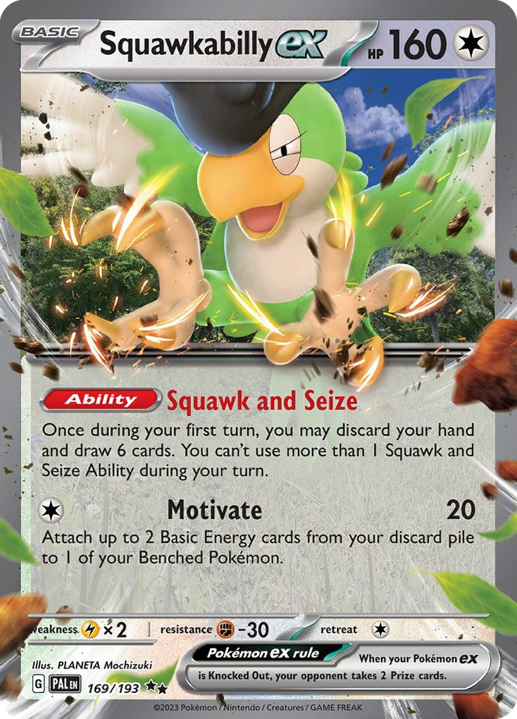 Squawkabilly ex (169/193) - Paldea Evolved Pokémon Card