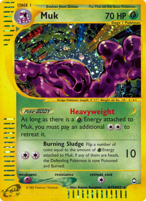 Muk (H17) - Aquapolis Pokémon Card