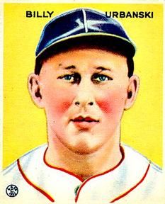 Billy Urbanski 1933 Goudey (R319) #212 Sports Card