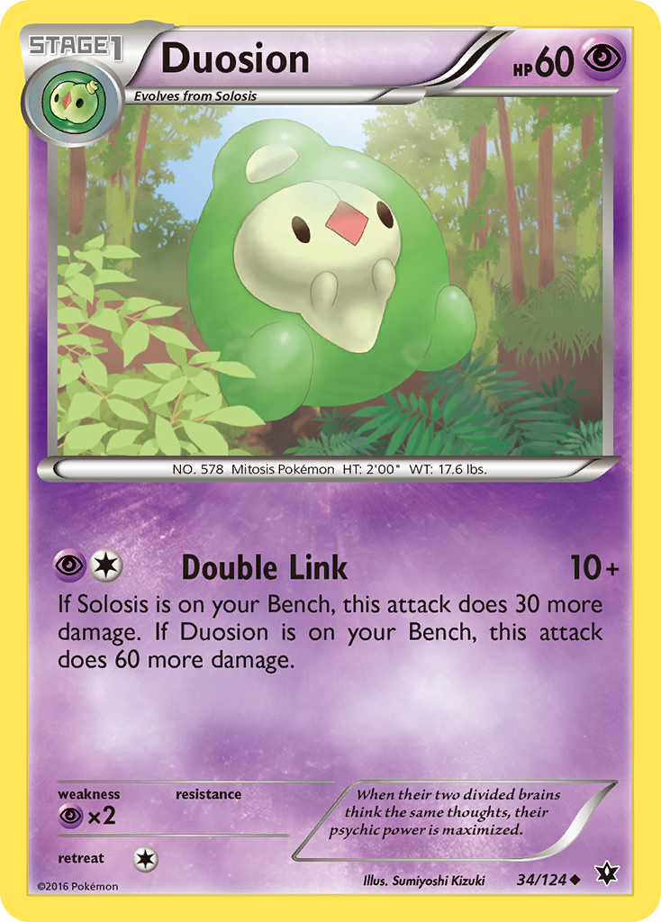 Duosion (34/124) - Fates Collide Pokémon Card