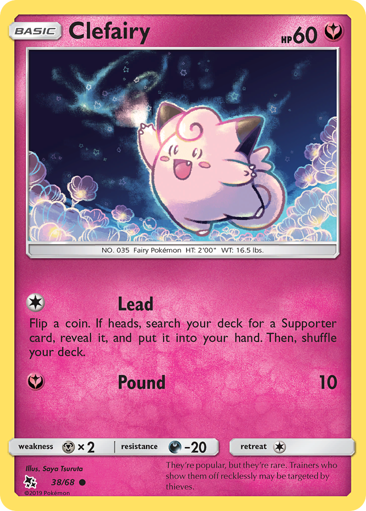 Clefairy (38/68) - Hidden Fates Pokémon Card