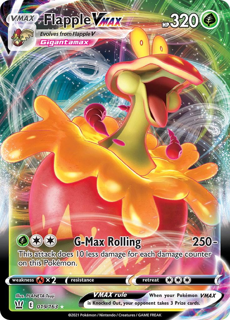 Flapple VMAX (19/163) - Battle Styles Pokémon Card