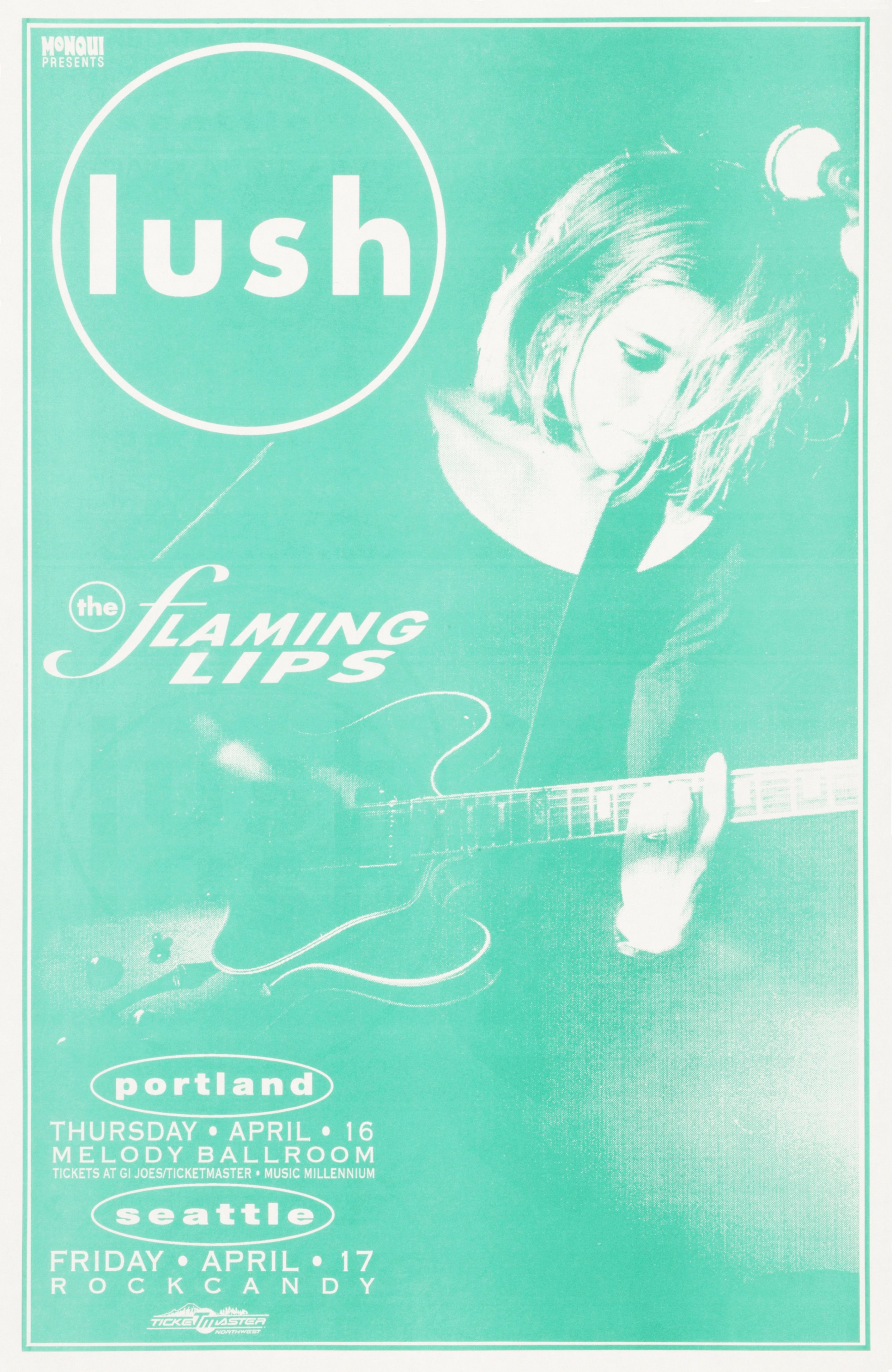 MXP-108.3 Lush Melody Ballroom & Rockcandy 1992 Concert Poster