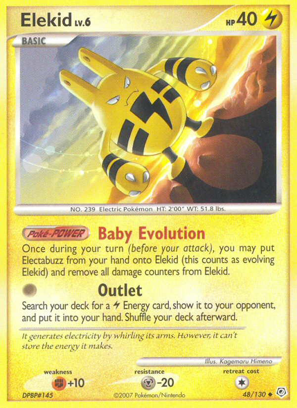 Elekid (48/130) - Diamond & Pearl Pokémon Card