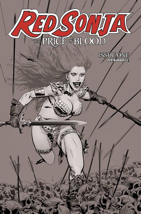 Red Sonja: Price Of Blood #1 (10 Copy Golden B&w Cover)