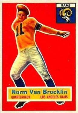 Norm Van Brocklin 1956 Topps #6 Sports Card