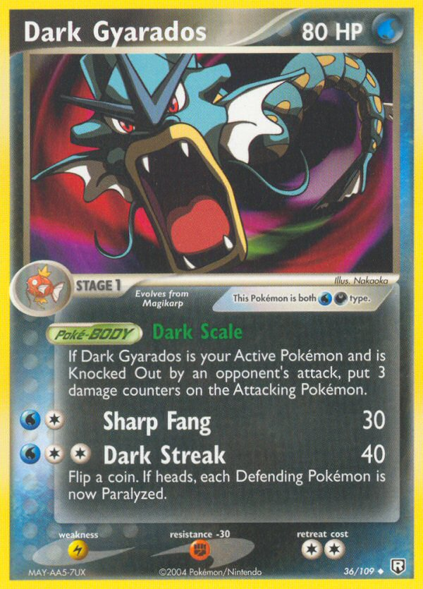 Dark Gyarados (36/109) - Team Rocket Returns Pokémon Card