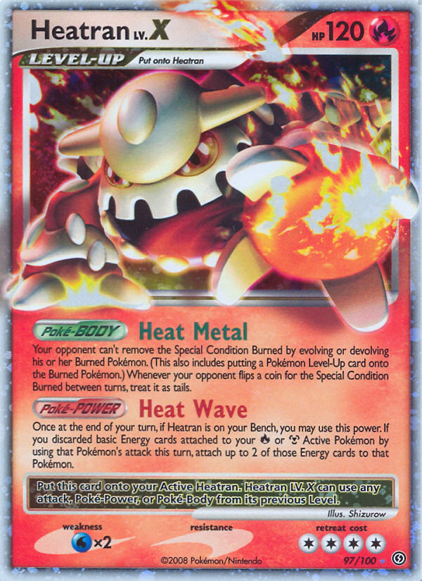 Heatran LV.X (97/100) - Stormfront Pokémon Card