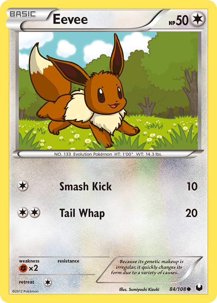 Eevee (84/108) - Dark Explorers Pokémon Card