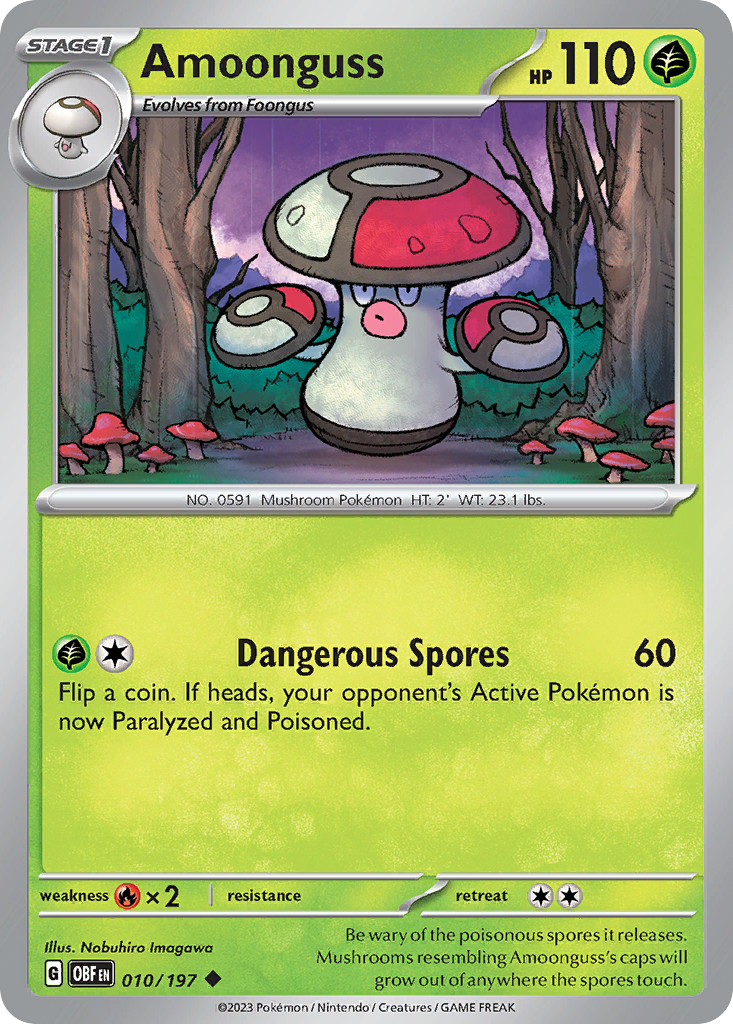 Amoonguss (10/197) - Obsidian Flames Pokémon Card