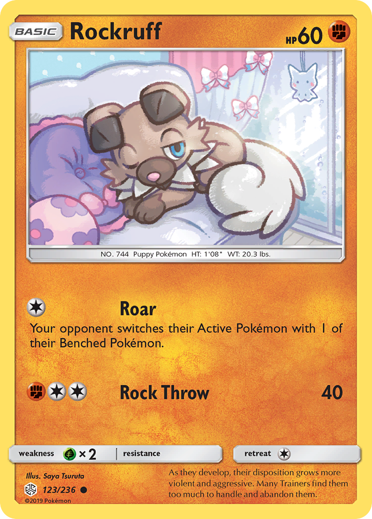 Rockruff (123/236) - Cosmic Eclipse Pokémon Card