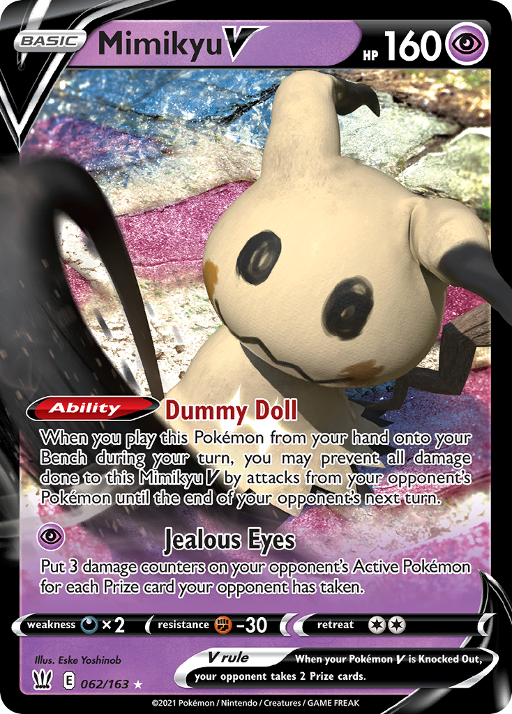 Mimikyu V (62/163) - Battle Styles Pokémon Card