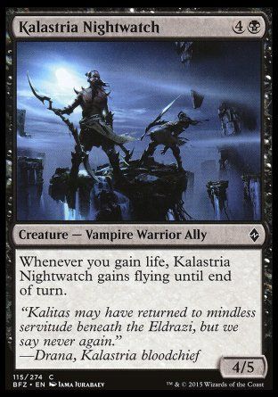 Kalastria Nightwatch (Battle for Zendikar) Trading Card