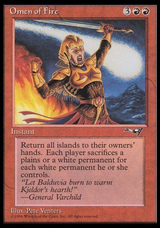 Omen of Fire (Alliances) Trading Card