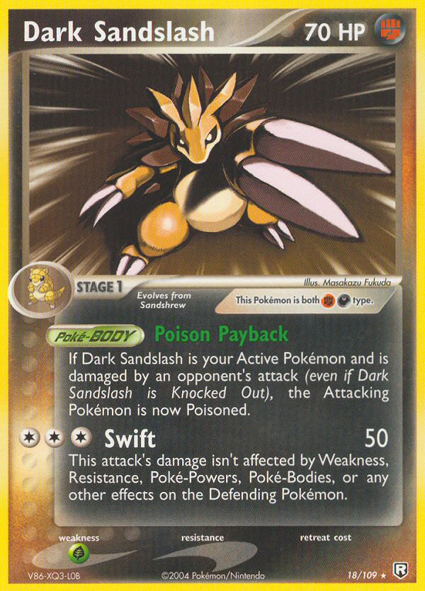 Dark Sandslash (18/109) - Team Rocket Returns Pokémon Card