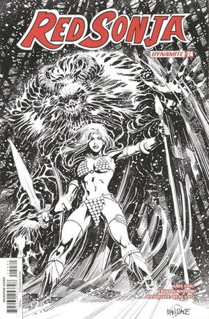 Red Sonja #24 (25 Copy Mandrake B&w Cover)