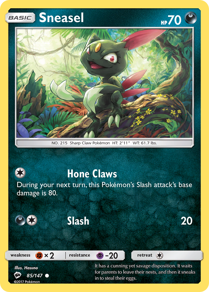 Sneasel (85/147) - Burning Shadows Pokémon Card