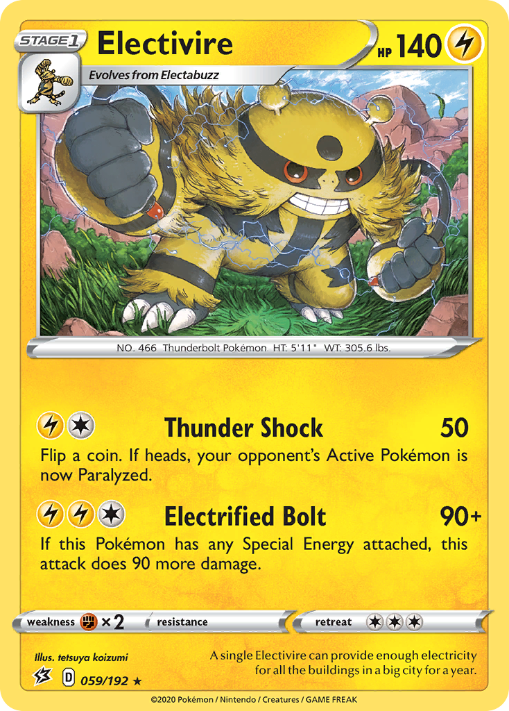 Electivire (59/192) - Rebel Clash Pokémon Card