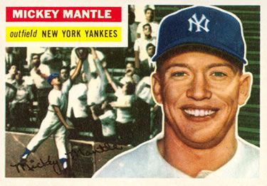 Mickey Mantle 1956 Topps #135 (White Back) Sports Card