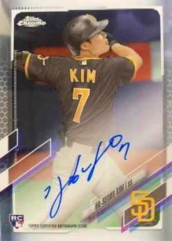 Ha-Seong Kim 2021 Topps Chrome - Rookie Autographs Baseball #RA-HK Sports Card