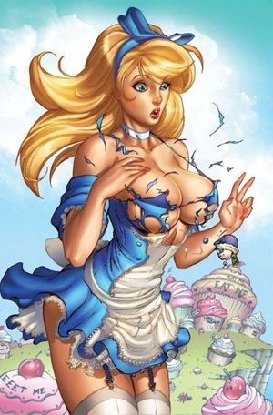 Grimm Fairy Tales presents Alice In Wonderland #1 (Blue Rainbow Variant)