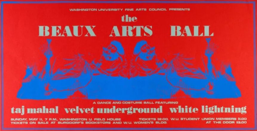 Velvet Underground Beaux Arts Ball 1969 Concert Poster